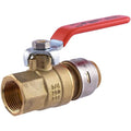 SharkBite Max 3/4 x 3/4 Inch Ball Valve with FNPT Connector, Push to Connect Brass Plumbing Fitting, PEX Pipe, Copper, CPVC, PE-RT, HDPE, UR22186A - size: 3/4 in. x 3/4 in., style: SharkBite Max