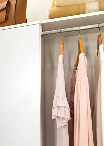 ClosetMaid SuiteSymphony Top Shelf Support Bracket Kit, Add On Accessory, Shelf Hardware Set, for Top Shelf, Pure White