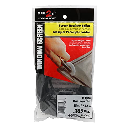 Prime-Line P 7940 Bulk Screen Spline, Black, 0.185-In. Diameter - size: 0.185 in.