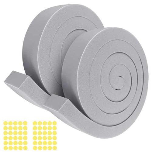 2Pcs 2" x 1" x 6.5Ft AC Window Seal Kit with Adhesive, Gray Foam Strips for Air Conditioner Window Weather Stripping, Window Units, Doors and Windows Insulation, Energy Saving & Dustproof - size: 2''x1''x6.5ft-2pcs