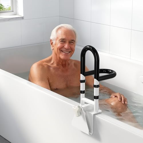 Adjustable Bathtub Safety Rail with Double Grip