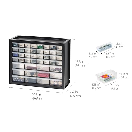 IRIS USA 44-Drawer Small Parts Storage Cabinet, Crafts, Made in USA, Black - color: Black, size: 44 Drawer