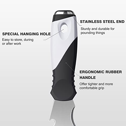 Mister Rui 2-Pack 10-in-1 Putty Knife, Stainless Paint Scraper, Wood Tool - color: 2" and 10 in 1 Putty Knife