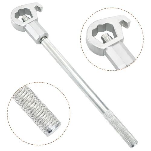 Hedume Heavy Duty Adjustable Hydrant Wrench, Fits 1-1/2" to 6" Bolt Head Sizes, Fire Equipment Hydrant Wrench for Loosening Caps and Opening Valves, Tightening Nuts, Pipes