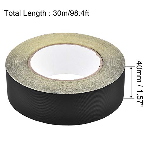 uxcell 40mm Acetate Cloth Tape for Laptop Electric Auto Guitar Repair High Temperature Adhesive Tape Black 30m/98.4Ft - size: 40mm