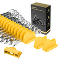 DEHOYI 48 pcs MAGNETIC Modular Wrench Organizers for Tool Drawers - Wrench Rack with Metric&SAE Labels, Perfect Tool Storage Holder. Gift for mechanics (Yellow) - style: Magnetic (48 pcs yellow)