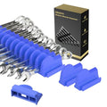 DEHOYI 48 pcs MAGNETIC Modular Wrench Organizers for Tool Drawers - Wrench Rack with Metric&SAE Labels, Perfect Tool Storage Holder. Gift for mechanics (Blue) - style: Magnetic (48 pcs Blue)