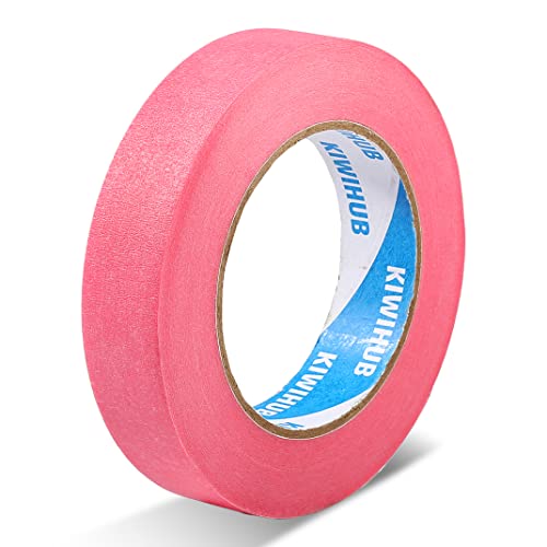 Pink Painters Tape,1 inch x 60 Yards - color: Pink