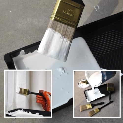 Great Andrew Paint Brushes, 30 PCS 1" 1.5" 2" 3" Flat 1.5" Angled - size: 30 PCS, 1",1.5",2",3"&1.5"A