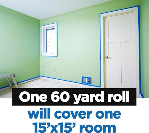 ScotchBlue Original Multi-Surface Painter's Tape, 0.70 Inches x 60 Yards, Blue, Paint Tape Protects Surfaces and Removes Easily, Multi-Surface Painting Tape for Indoor and Outdoor Use | Pack of 2 - size: Pack of 2