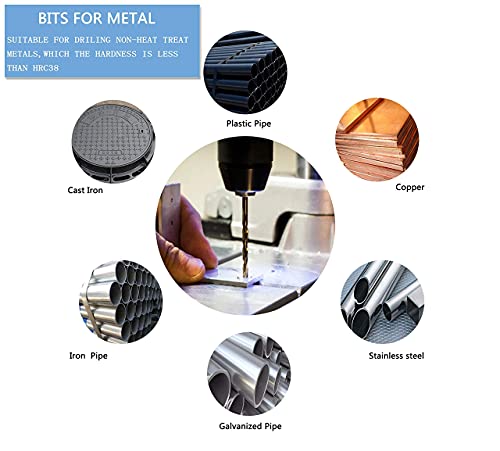 17/64inch HSS M35 Cobalt Twist Drill Bits for Metal - size: 17/64inch (5pcs)