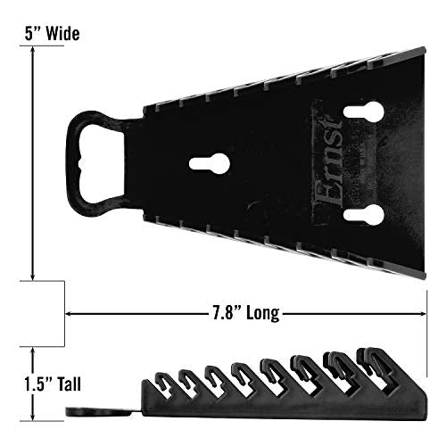 Ernst Manufacturing Gripper Reverse Wrench Organizer, 8 Tool, Black - color: Black, size: 8 Tool, style: Reverse