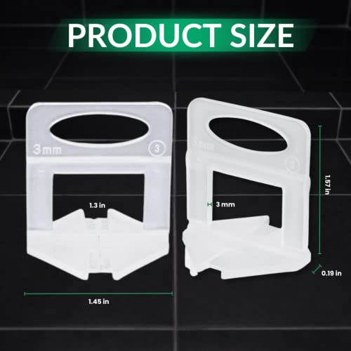 KMS 500 Tile Spacers 1/8" – Tile Spacer Leveling System for Professional Tile Installation, Consistent Gap Tile Leveling Spacers - color: 500 Tile Spacers 1/8"