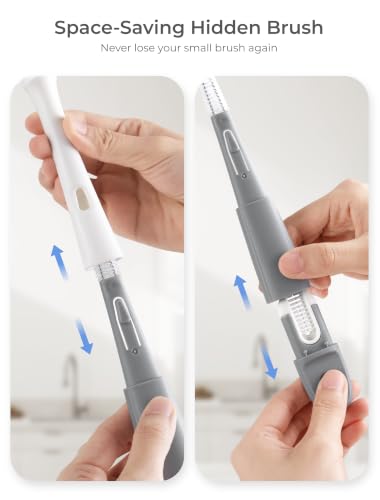 Termichy Baby Bottle Brush Set: 2 Pack Kit 360° Clean All Feeding Essential