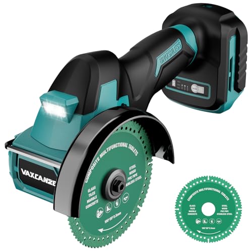 Cordless Cut Off Tool Compatible with Makita Battery, 18,000 RPM Brushless Motor, 4" Blades (2pcs) with Dust Cover, 1.2mm Max Blade Thickness for Wood/Metal/Plastic【BATTERIES NOT INCLUDED】