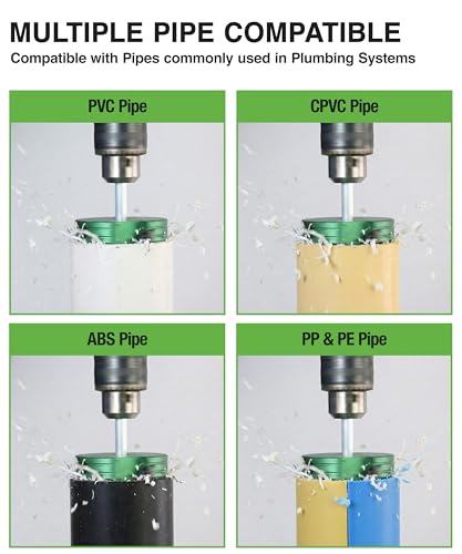 PVC Pipe Reamer Kit 9-Pc 1/2"-4" Conduit Fitting Saver for Sch 40