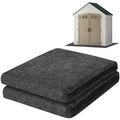 ToLanbbt Outdoor Storage Shed Floor Mat, 8.2 x 8.2 FT Waterproof Carport Mat, Washable Furniture Pad with Non Slip Backing for Dust, Oil, Protection, Storage Shed Not Included - size: 8.2 x 8.2 FT