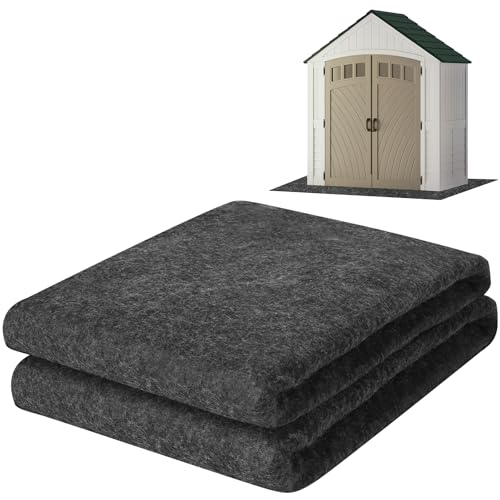 ToLanbbt Outdoor Storage Shed Floor Mat, 8.2 x 8.2 FT Waterproof Carport Mat, Washable Furniture Pad with Non Slip Backing for Dust, Oil, Protection, Storage Shed Not Included - size: 8.2 x 8.2 FT