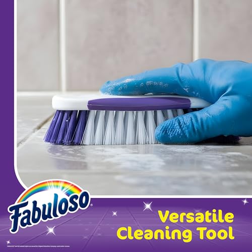 Fabuloso Compact Hand Scrub Brush, White and Purple, 6 Inch - size: Hand-Held Scrub Brush