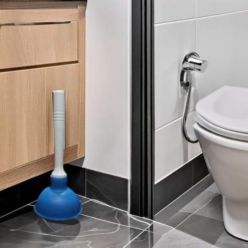 Drain Plunger, Mini Sink Unclogger, Small 4-Inch Clog Remover - color: Blue
