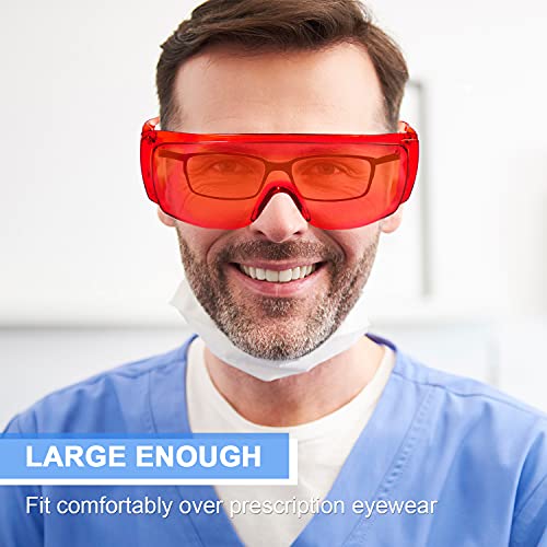 EZGO Dental Lab Safety Glasses, Anti-Fog Goggle Eyewear Protective Eye Shield Safety Glasses for Teeth Whitening Curing Light