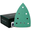 Serious Grit - 4" x 6" Delta P60 Grit Sanding Sheets - 25 Pack Box | Fits Festool DTS 400 & Mirka DEOS Delta Sanders - Heavy-Duty Hook & Loop Wet/Dry Film Sandpaper for Detail Work - size: 60 Grit
