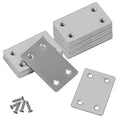 KEILEOHO 40 PCS 2.4 x 1.5 Inch Flat Stainless Steel Straight Mending Plates, Metal Brackets for Wood Furniture Repair, Straight Brace Brackets Connector Fixing Joint with 160 PCS Screws