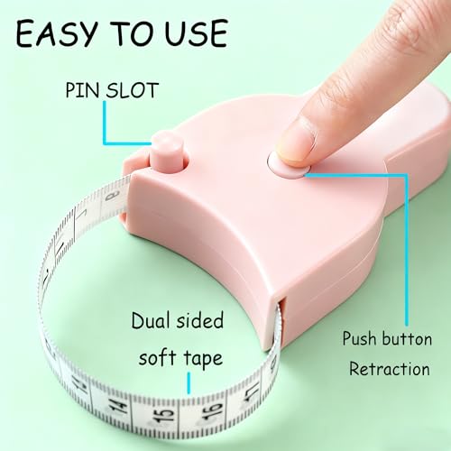 Measuring Tape for Body Measurements, Pink, 60 Inch - color: pink