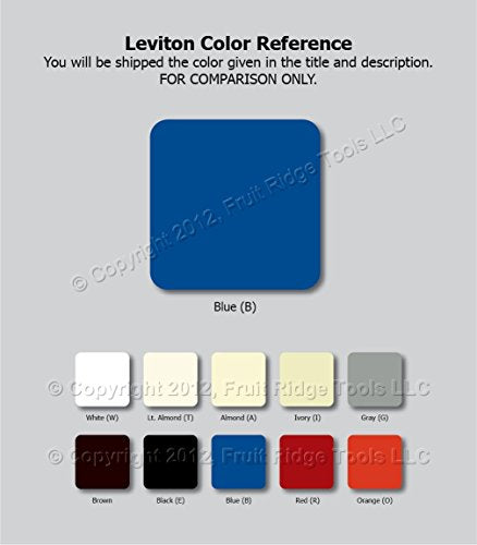 Leviton 1-Gang, 1-Duplex, Midway Nylon Wallplate, Midway Size, 1 Pack, PJ8-BU, Blue - color: Blue, size: 1 Pack