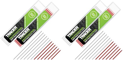 Tracer Pencil Refills - 12 x 2.8mm High-Visibility Coloured Leads for Deep Hole Pencil. 6 x Red, 6 x White. (Pack of 2) - size: pkg of 12 (Pack of 2)