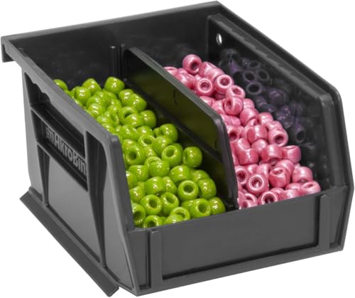 Akro-Mils 30210 AkroBins Plastic Storage Bins, 5"x4"x3", Black, 24-Pack - color: Black