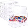 Jetec 6 Pieces Small Clear Plastic Storage Box, 5 x 4 x 1.3 Inch - size: 5 x 4 x 1.3 Inch