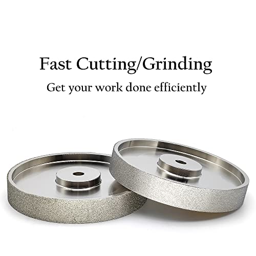CBN Grinding Wheel 6 Inch 180 Grit, 1/2" Arbor, for Bench Grinders - size: 180 Grit