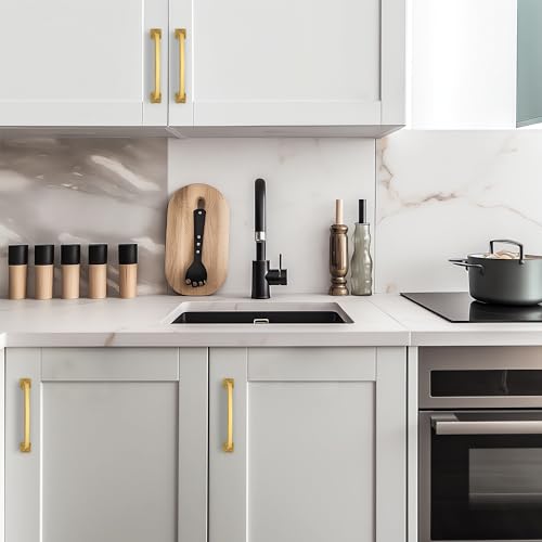 30 Pack Kitchen Cabinet Handles 5 Inch Hole Center Gold Cabinet Pulls - color: Gold, size: 5 Inch Hole Centers