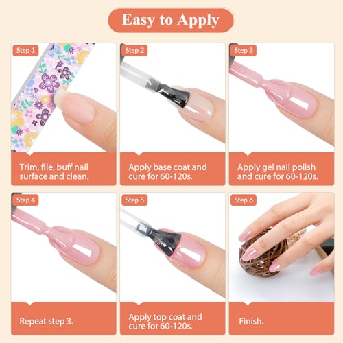 VANREESA 42 Pcs Gel Nail Polish Kit with U V Light 24 Colors Nail Polish Gel Kit Bright Red Orange Yellow Green Blue Purple Pink Complete Nail Kit with Manicure Tools Gifts for Women - color: Bright & Trendy Collection