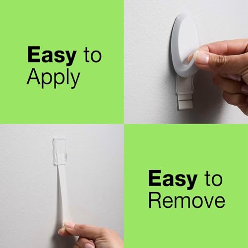 FrogTape reMOVEables Heavy Duty Wall Hooks - 8 Hooks and 12 Strips - Holds up to 3 lbs - No Damage - Easy to Remove & Reuse - Medium Wall Hook with Adhesive Strips - White (Pack of 8) - size: Pack of 8, style: Medium