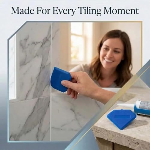 2 Pcs Caulking Tool Set, Silicone Sealant Finishing Tool - Grout Scraper & Caulk Smoother for Kitchen, Bathroom, Floor, Sink Joint Sealing