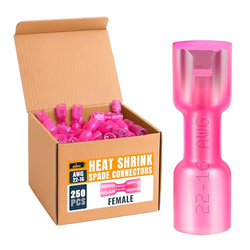 ALBO Heat Shrink Crimp Connectors (Female Red 22-16 AWG) - color: Female Red 22-16 AWG