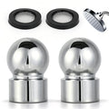 1/2 Inch Shower Arms Ball End Adapters with Gasket Washer Filters, Flexible Shower Head Ball Joint Replacement Parts for Fixed or Handheld Swivel Showers Chrome-Plated Finish & Tightly Sealed