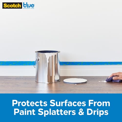 ScotchBlue Tape and Plastic with Dispenser, 24 Inch Wide, PT2093-24-S - size: 24" Width, style: With Dispenser