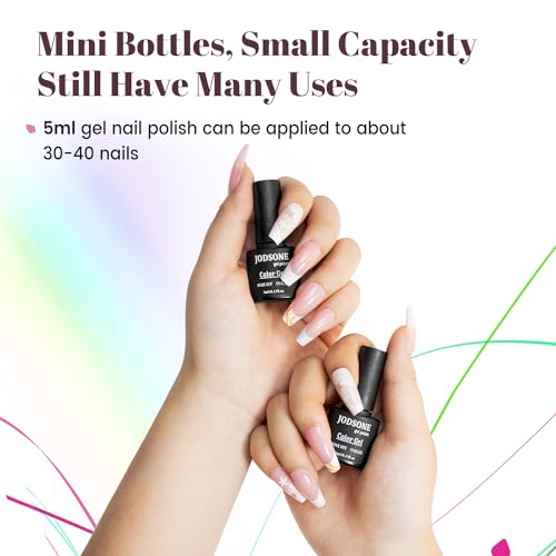JODSONE 36 PCS Gel Nail Polish Set-32 Colors Gel Polish Kit Base Coat Glossy Matte and Glitter Top Coat Nail Polish Set Green Blue Red Pink Collection Gifts for Women - color: B02