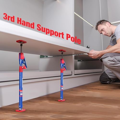 WORKPRO Cabinet Jacks, 23-5/8" to 45-1/4" Adjustable Support Pole, 4-Pack - size: Medium-23.6"-45.3" 4PC