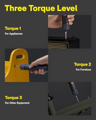 HOTO 25-Piece Upgraded Electric Screwdriver Kit, Cordless Screwdriver