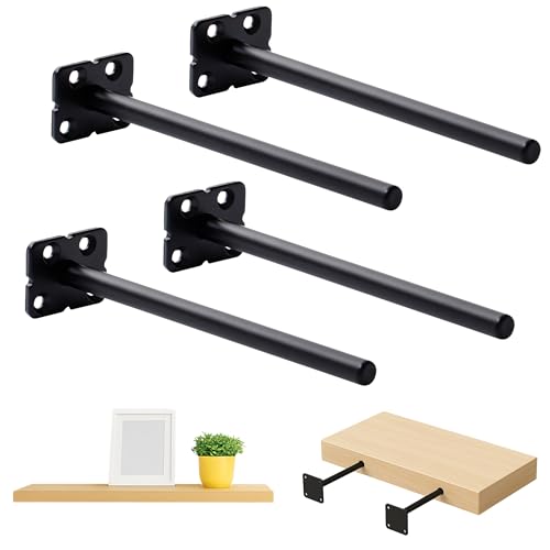 SOMADA Floating Shelf Brackets 8-Inch, 4-Pack Invisible Heavy Duty