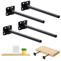 SOMADA Floating Shelf Brackets 8-Inch, 4-Pack Invisible Heavy Duty