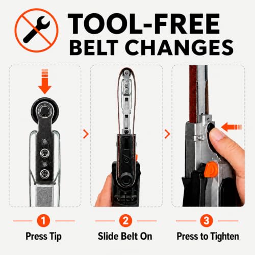 WEN 6307 Variable Speed Detailing File Sander with 1/2-by-18" Belt - style: Corded + 1800 FPM