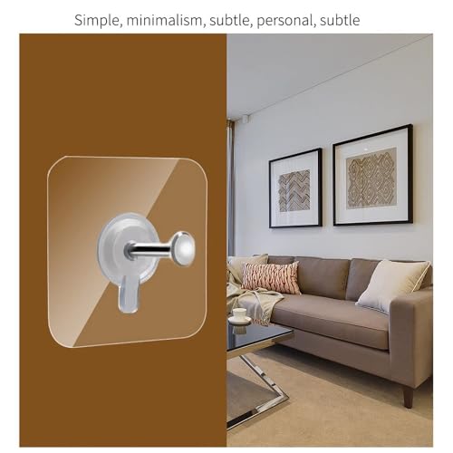 14PCS Picture Hangers Without Nails, Wall Hangers Without Nails, Adhesive Wall Hooks, to use Inside Kitchen, Bathroom, Home and Office (14mm) - size: 14PCS（14mm）