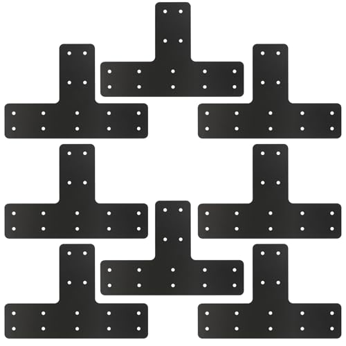 8 Pack 12×8 T Post Timber Brackets, Post to Beam Connector - style: 8 Pack T Shape(12×8)