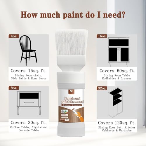 White Touch-Up Paint for wood, Doors, Cabinets & Furniture 6.35 fl oz - color: White