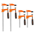 JORGENSEN 4-Pack Steel 600LBS Bar Clamps Set, 6" (2) & 12" (2) F-Clamps